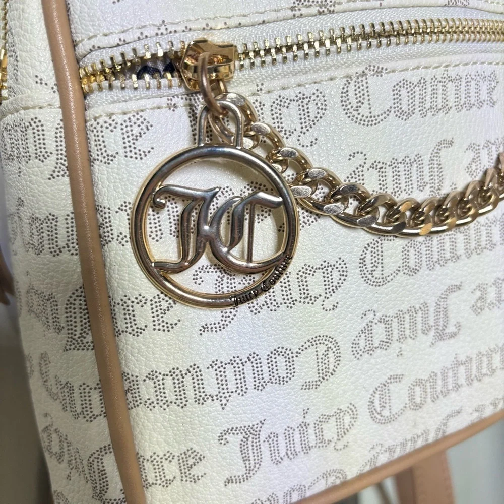 Juicy Couture pecan white and tan mini backpack